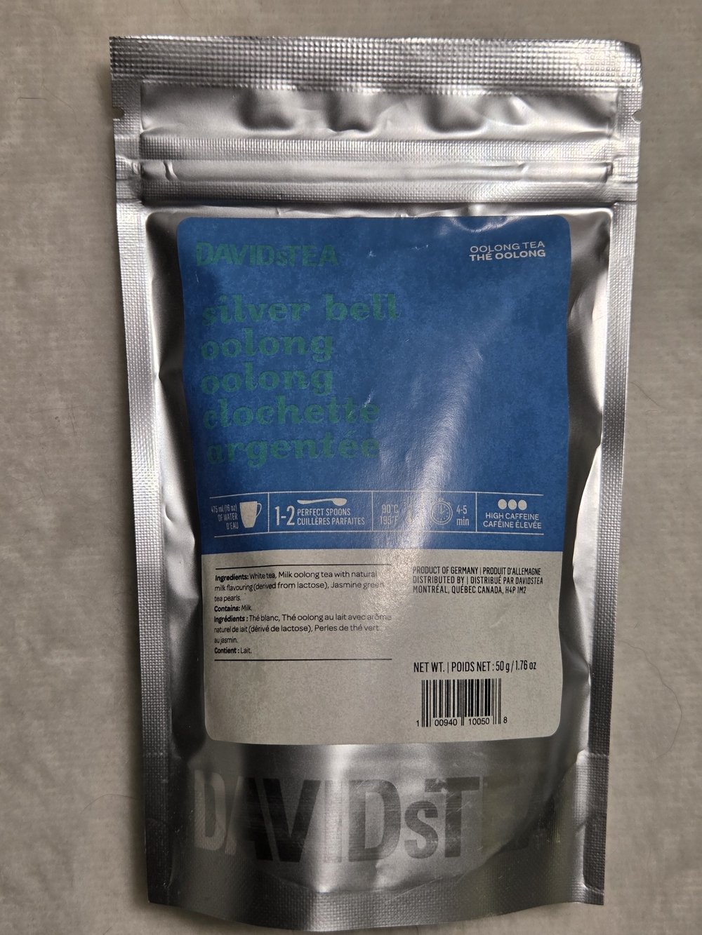 DAVIDsTEA Silver Bell Oolong Tea 50g SEALED